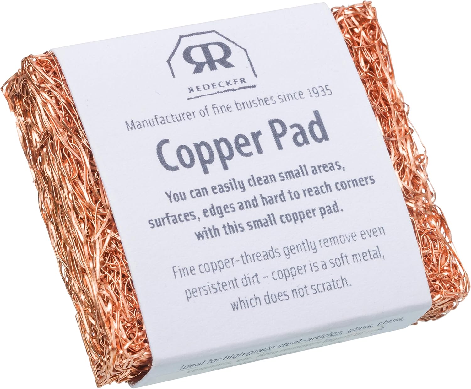 Redecker Copper Mini Scouring Pad, 2 inches NonAbrasive