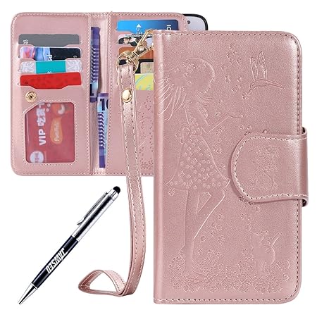 Galaxy S4 Schutzhülle,Samsung Galaxy S4 Lederhülle,JAWSEU Lanyard Schutzhülle für Samsung Galaxy S4,Elegante Retro Handyhülle