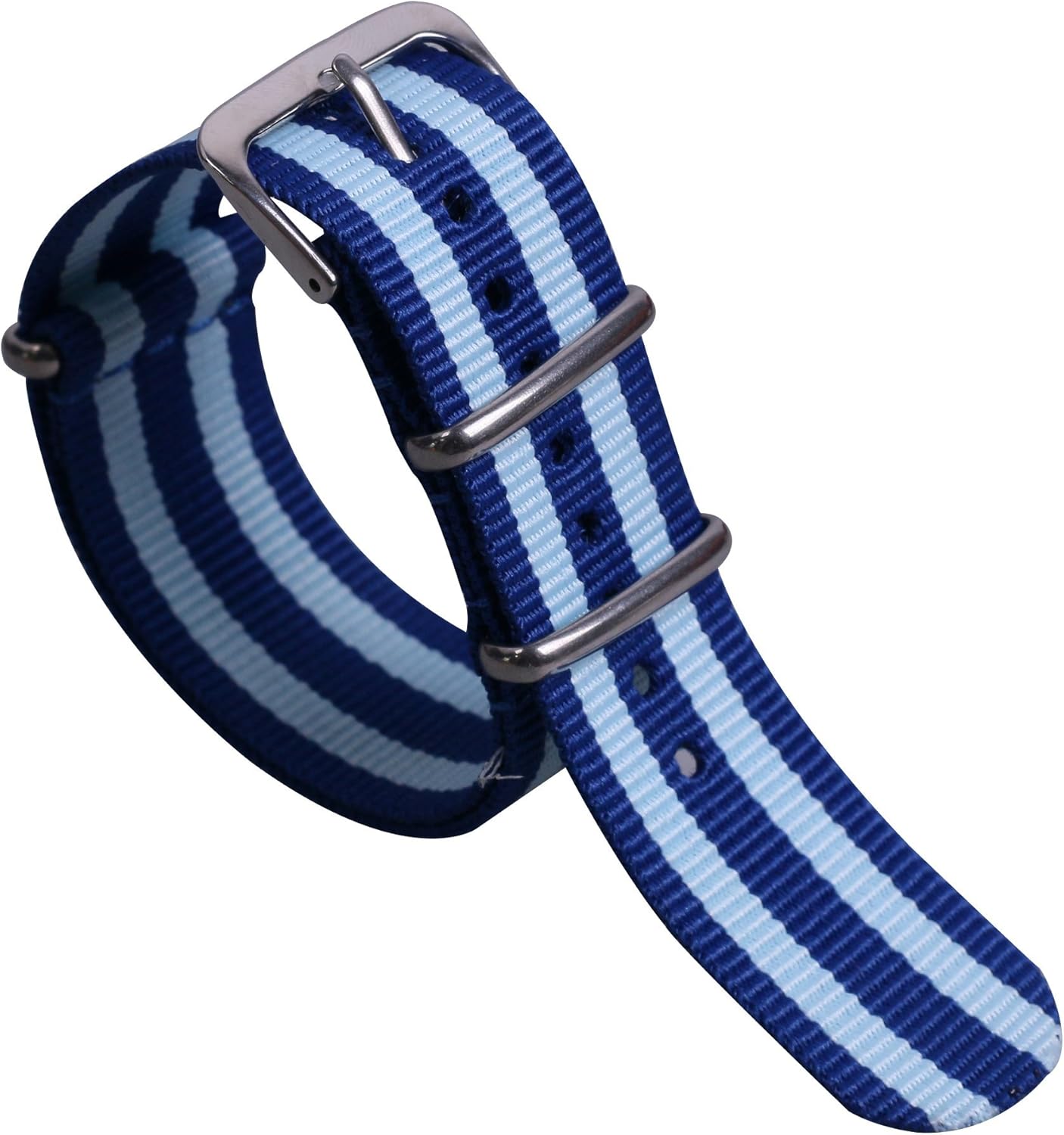 18mm Two Tones Simple Preppy Style Leisure NATO Style Nylon Watch Band