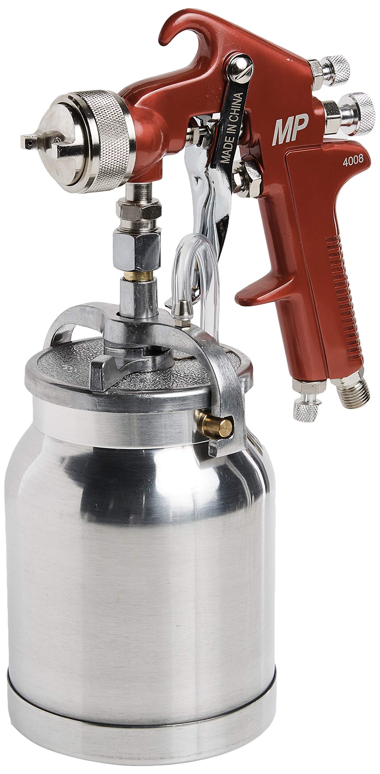 Photo 1 of Astro Pneumatic Tool 4008 Spray Gun with Cup - Red Handle 1.8mm Nozzle