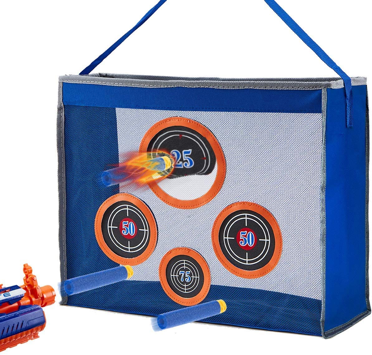 Toyer Foam Blasters Portable Practice Target Bag Storage Carry Target Pouch for Nerf Guns N-Strike Elite/Mega/Rival Series