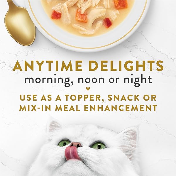 PURINA FANCY FEAST CHICKEN BROTH COMPLEMENT LICKABLE GRAIN FREE WET CAT FOOD VARIETY PACK – (PACK OF 12) 1.4 OZ. POUCHES