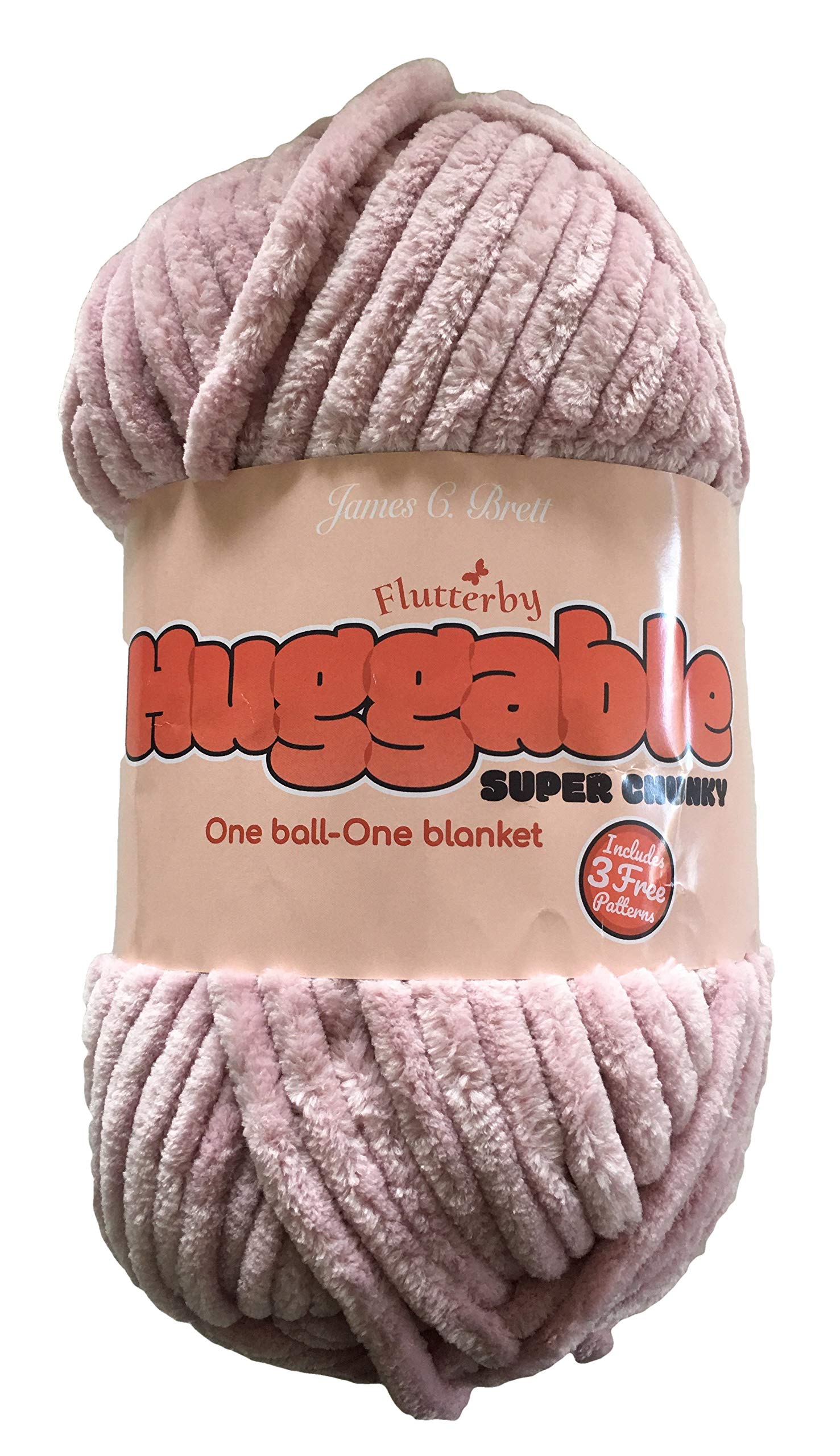 James C Brett Flutterby Huggable Super Chunky UG03 Rose 250g
