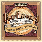 Ernie Ball Earthwood 5-String Bluegrass 80/20 Bronze Banjo Strings, 9-20 Gauge (P02063)