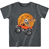 Sineeko Toddler Boy Girls Halloween Shirt Pumpkin Ghost Tops Kids Outfits Short Sleeve Tshirt