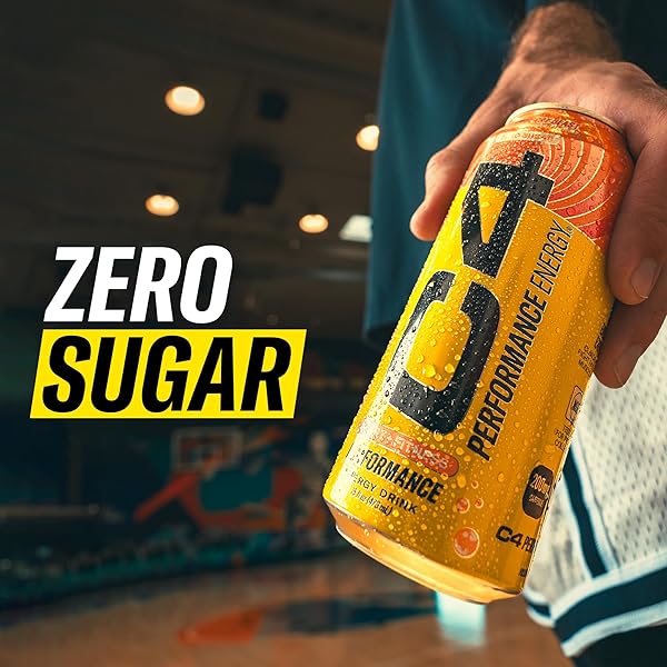 CELLUCOR C4 CARBONATED ZERO SUGAR ENERGY PRE WORKOUT DRINK + BETA ALANINE, (NEW) SPARKLING ARCTIC SNOW CONE, 16 FL OZ, PACK OF 12