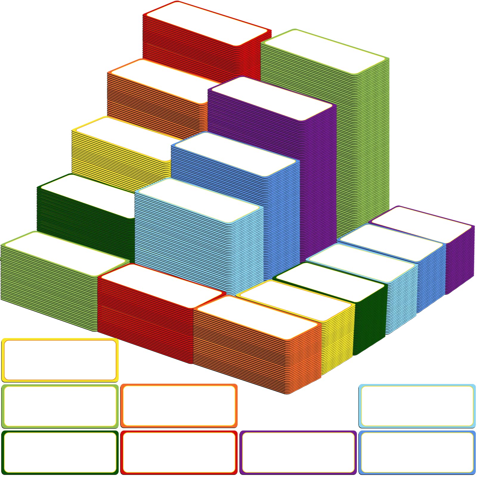 Photo 1 of **MISSING PARTS**480 Pcs Magnetic Dry Erase Labels Reusable Name Tag Writable Stickers Colored Magnets Magnetic Strips for Whiteboard Rectangle Blank Name Plates for Lockers(Simple Style,3.2 x 1.2 in)