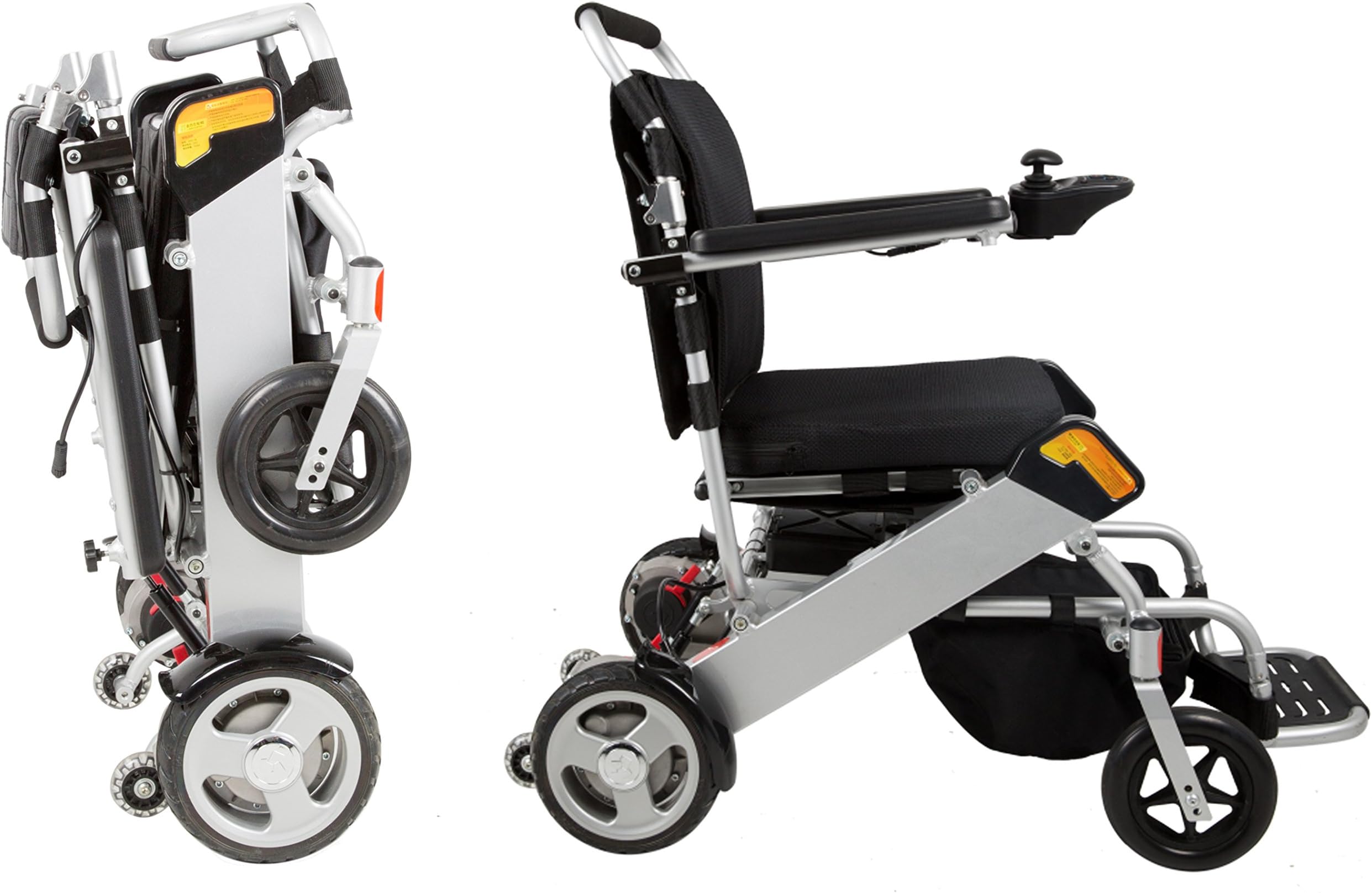 Sentire-Med 2017 ForzaD05 Fold Foldable Compact Power Mobility Wheel Chair, Weight 41lbs, Max Load Sitting Weight is 330 lbs Folding Carry Electric Wheelchair, Motorized Wheelchair