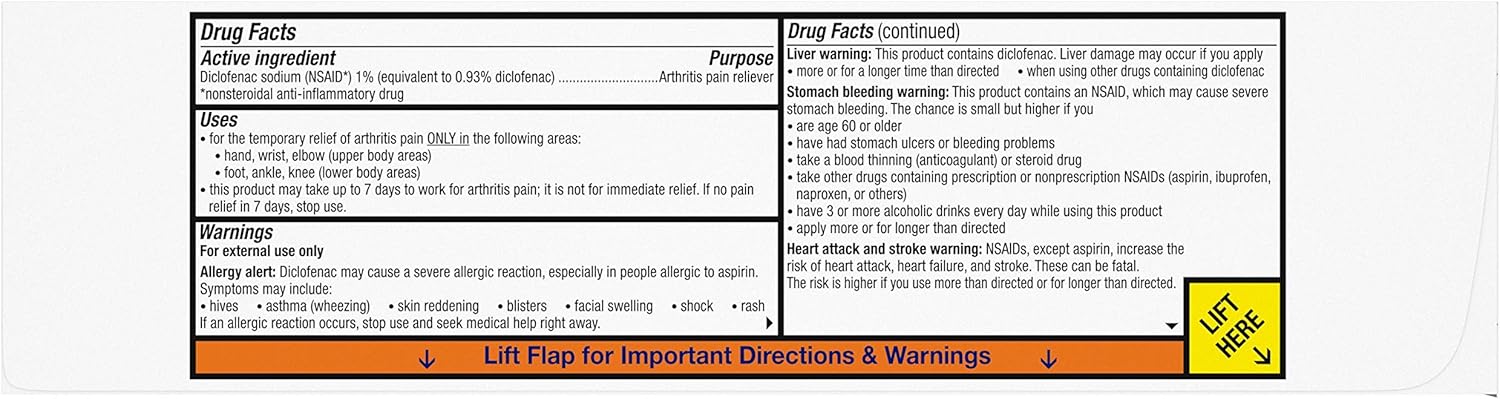 Voltaren Topical Arthritis Pain Relief Gel - 5.29 Ounce Tube (Pack of 2), 5.29 Ounce: Health & Personal Care