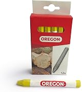 Oregon Multi Surface Marking Crayon Yellow Pack of 12 - 12mm x 120mm Six Sided view 1