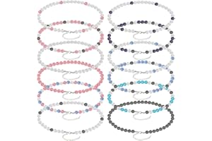 Landical 12 Pcs Bling Baseball Necklace Ice Beaded Baseball Necklace Cool Gifts Bulk for Team Players Lovers Fans