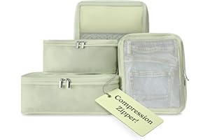 Vandel Space-Saving Compression Packing Cubes for Women, Men, Compressible Carry On Suit Case Organizer Luggage Packing Cubes for Travel Organizer Bags for Luggage and Backpacks, Suitcase Cube