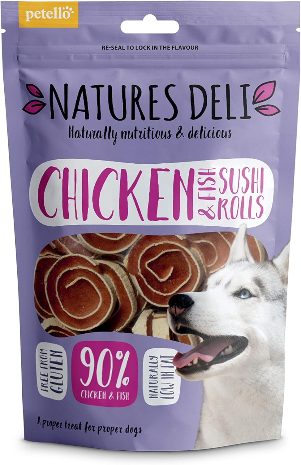 Natures Deli Chicken And Fish Sushi Rolls High Protein, Natural