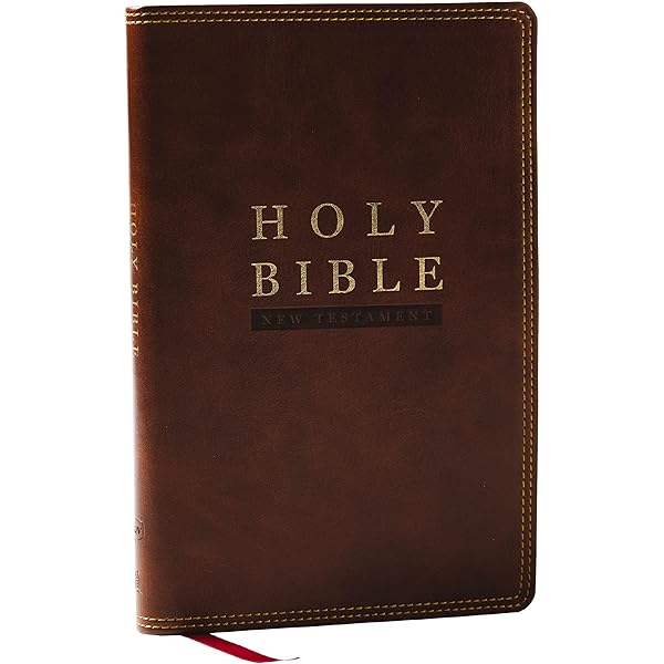 NKJV, Personal Size New Testament, Black Genuine Leather, Red