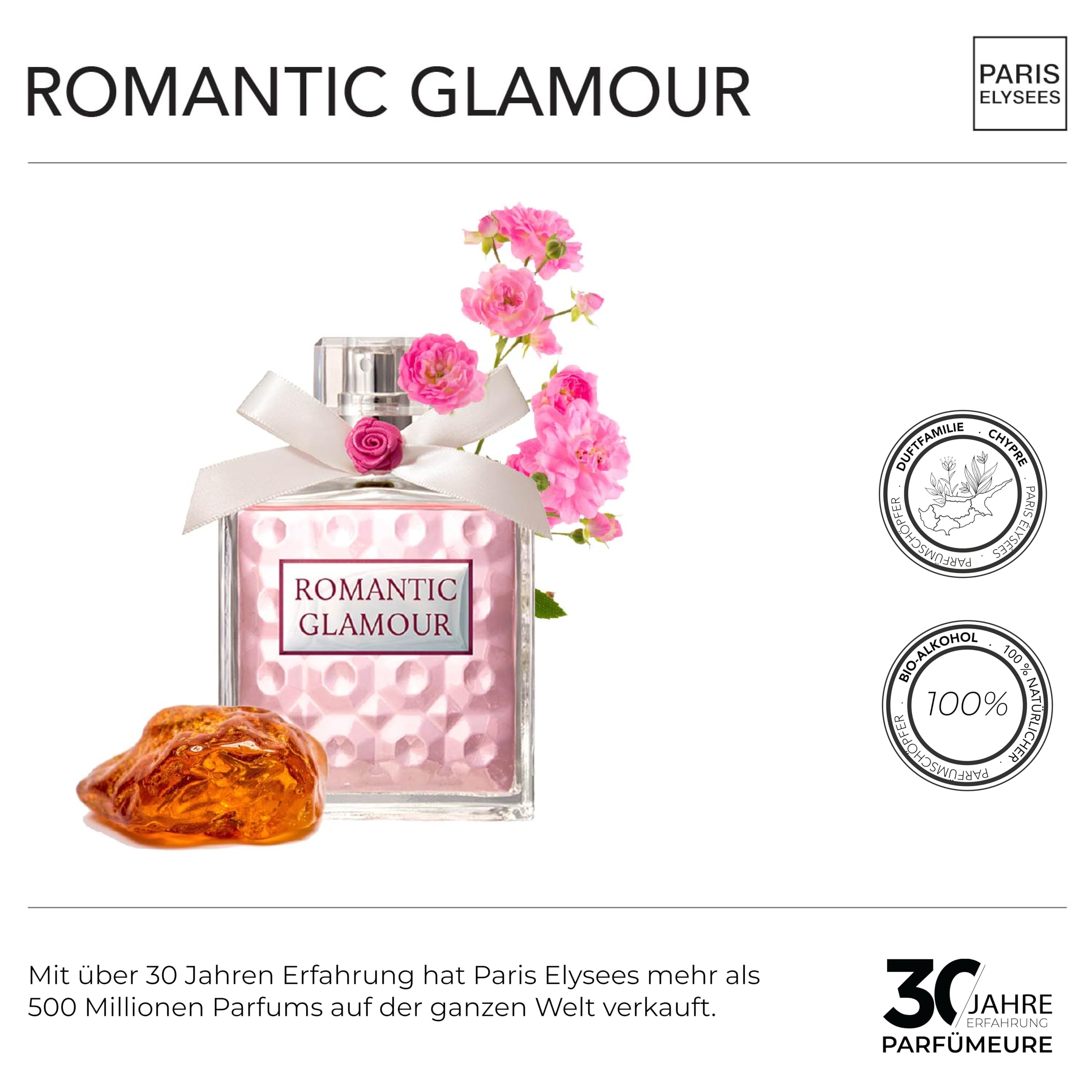PARIS ELYSEES - Romantic Glamour - Eau de parfum für damen - Chypre & Blumig - Schwarze Johannisbeere & Birne - Parfüm frauen - 100 ml 3