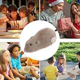 Aisszhao 4 Pcs Wind Up Mouse Toys Kids Plush Prank Animal Favors Gift view 4