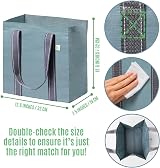VENO 4 Pack Reusable Grocery Bags with Handles and Hard Bottom view 2