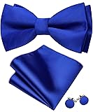 Barry.Wang Royal Blue Bow Ties for Men Pre-tied Bow