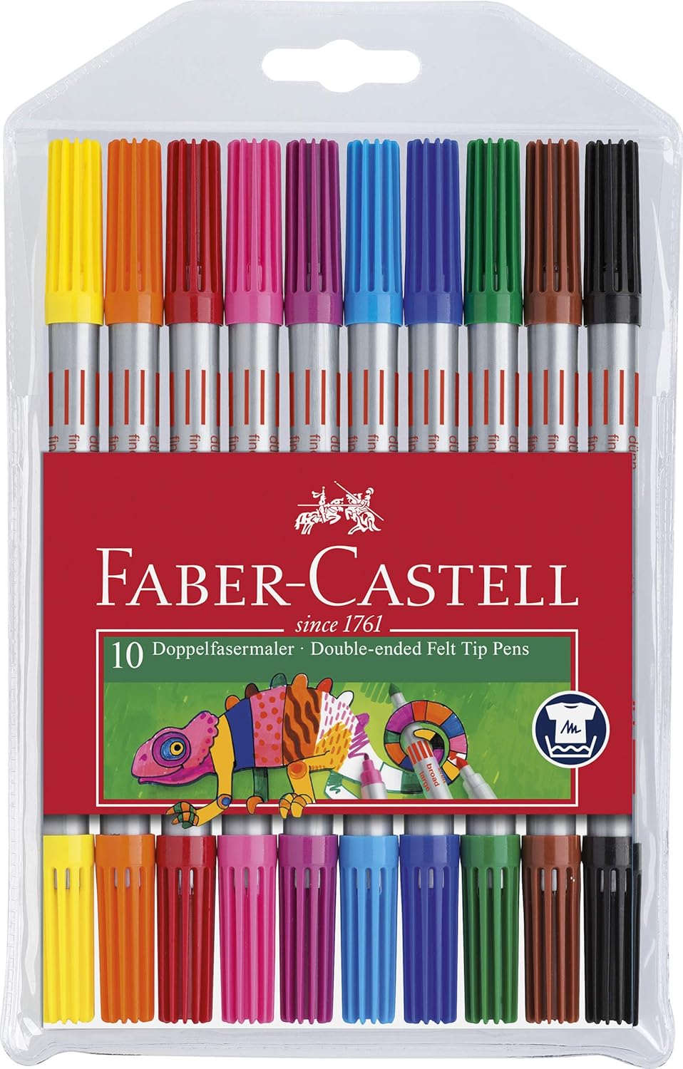 Faber-Castell 151110 - Doppelfasermaler, 10er Etui, 1 Stück