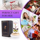Beferr Galaxy Colorful Rose Glass Dome Light Up Gift for Mum Wife Mom view 7