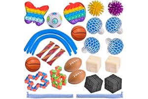 Ganowo 30pcs Sensory Fidget Toys Set, Stress Relief Tools Bundle for Fidget Pack Christmas Stocking Stuffers for Kid, Teens Sensory Party Favors, Teacher Must Haves, Prize Box, Goodie Bag Fillers