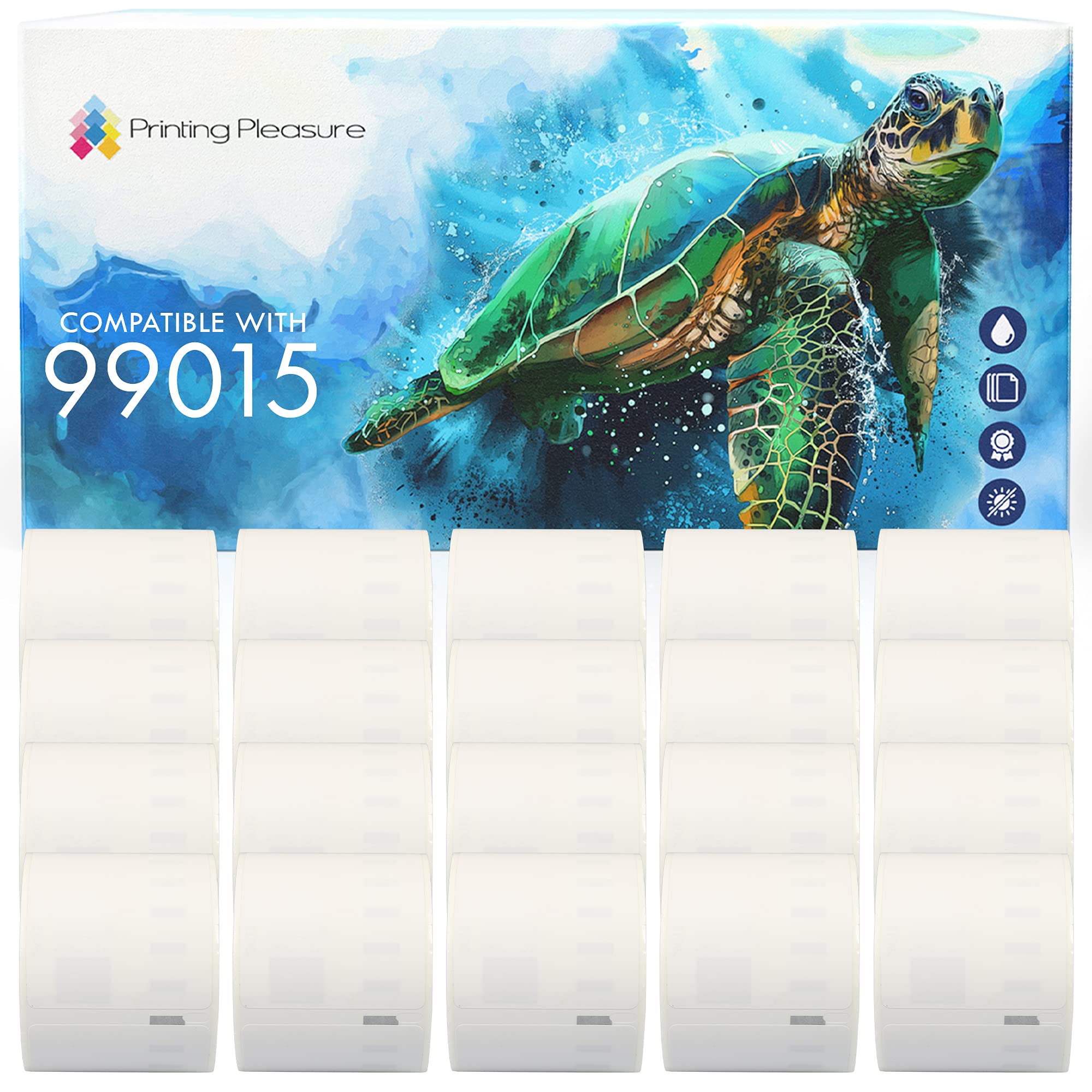 Printing Pleasure 20x Compatible with Seiko 99015 54mm x 70mm White Labels Rolls (320 Labels per Roll) for LabelWriter 4XL 450 400 330 320 310 Twin Turbo Duo Seiko SLP 450 440 430