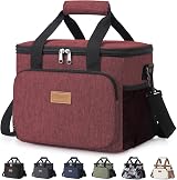 Lifewit Lunch Bag 9L Insulated Cooler 12 Cans Burgundy