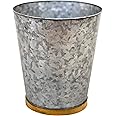 nu-steel CFT8H Confetti Collection Wastebasket Perfect for Home & Bathroom Accessories, Galvanised Sheet and Wood