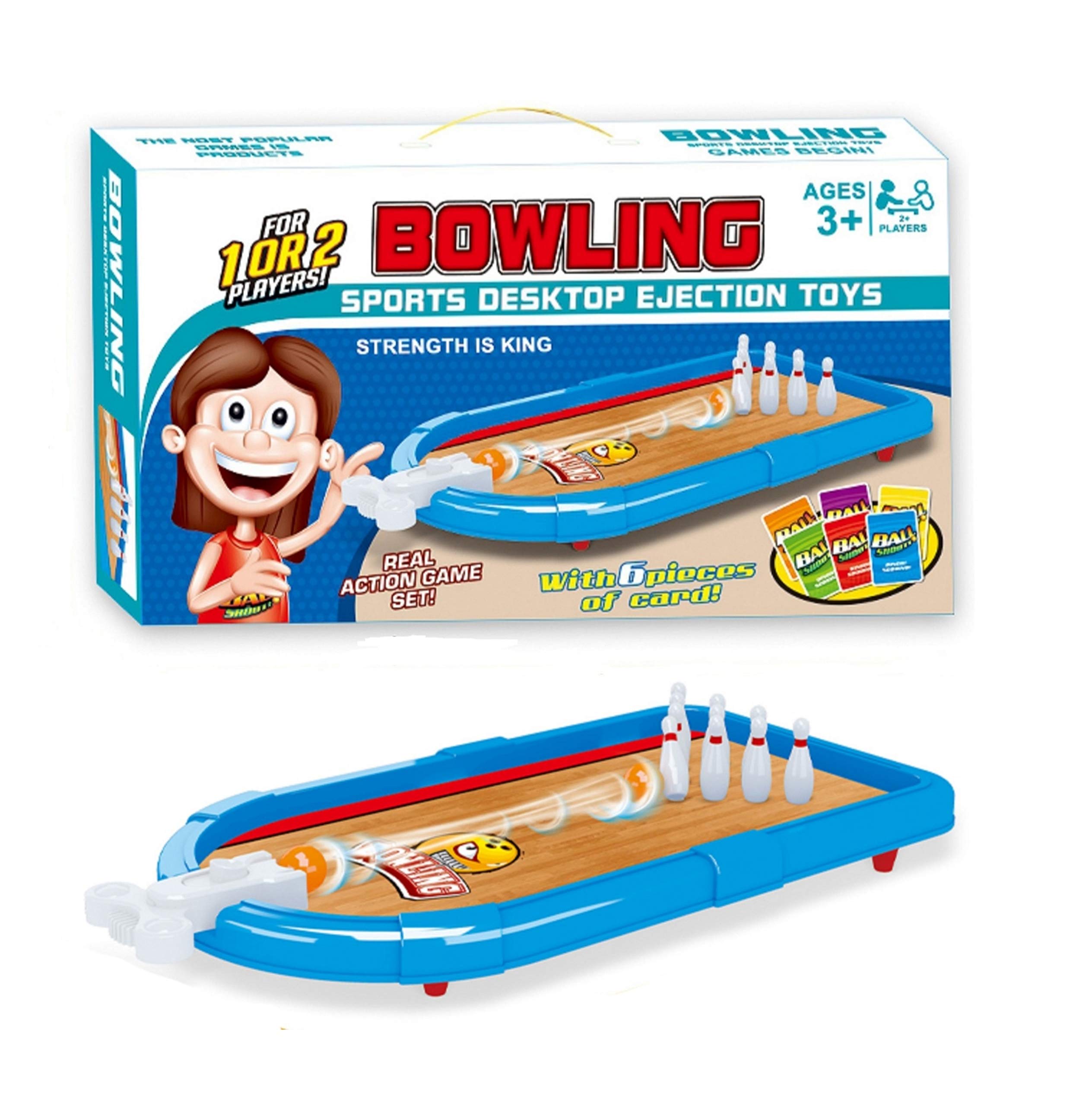 Coolstuffx Tabletop Bowling Game – TRAVEL version, portable desktop bowling game - Family Fun, 1 or 2 players, Age 3+