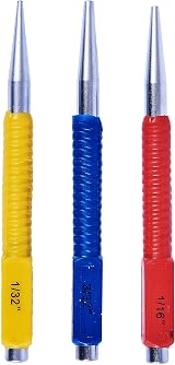 Amtech H0815 3 Piece Colour Coded Nail Punch Set view 3