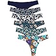 Wealurre Women's Microfiber Low Rise No Show Thong Pantie