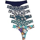 Wealurre Women's Microfiber Low Rise No Show Thong Pantie