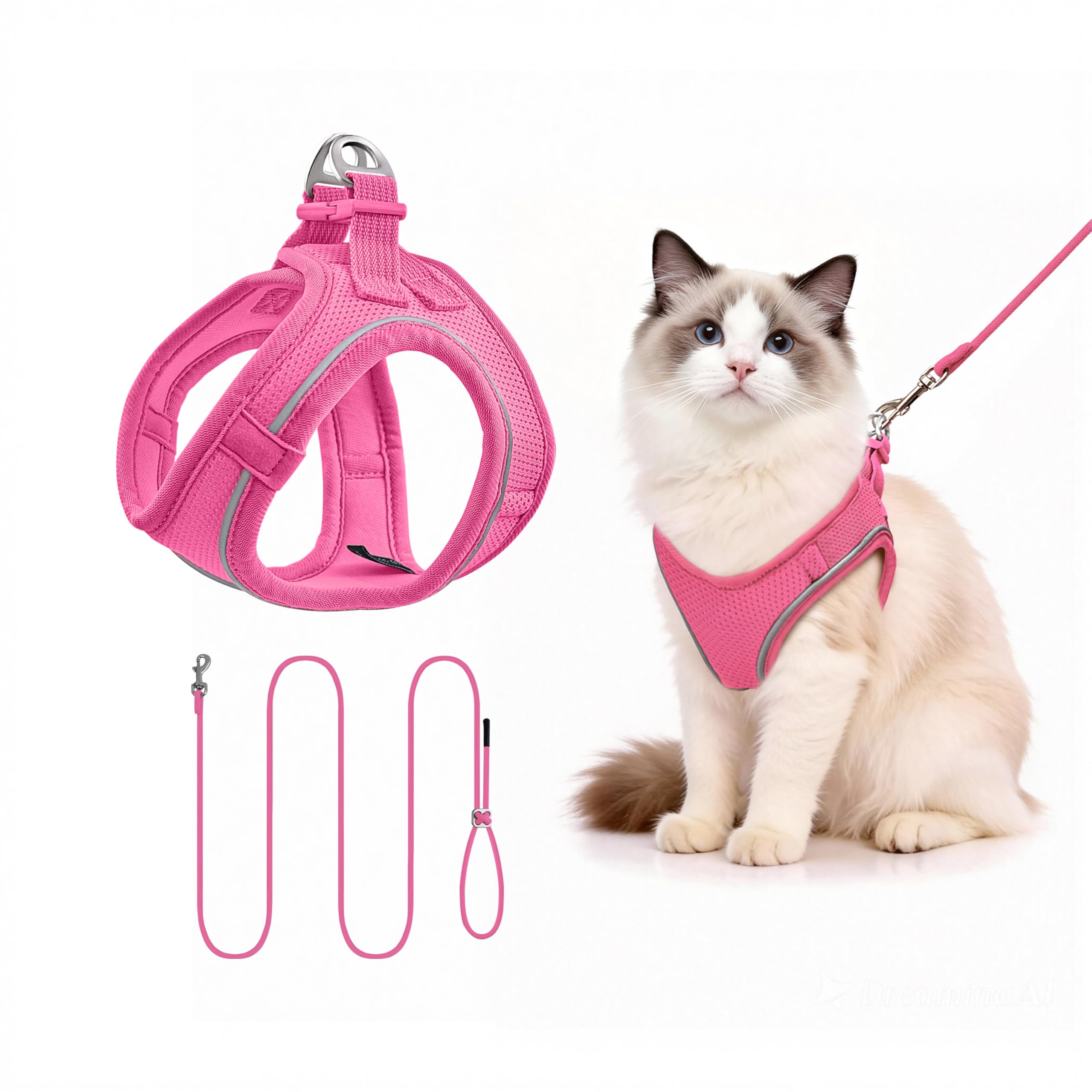 Qianruida Roseo Small Dog Harness for Cats and Small Dogs for Cats and Small Dogs for Walking, Running