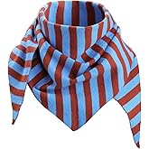 Molans Knitted Stripe Triangle Scarf for Women- 47inch Women's Warm Knit Shawl, Fashionable Blanket Scarves for Fall Winter