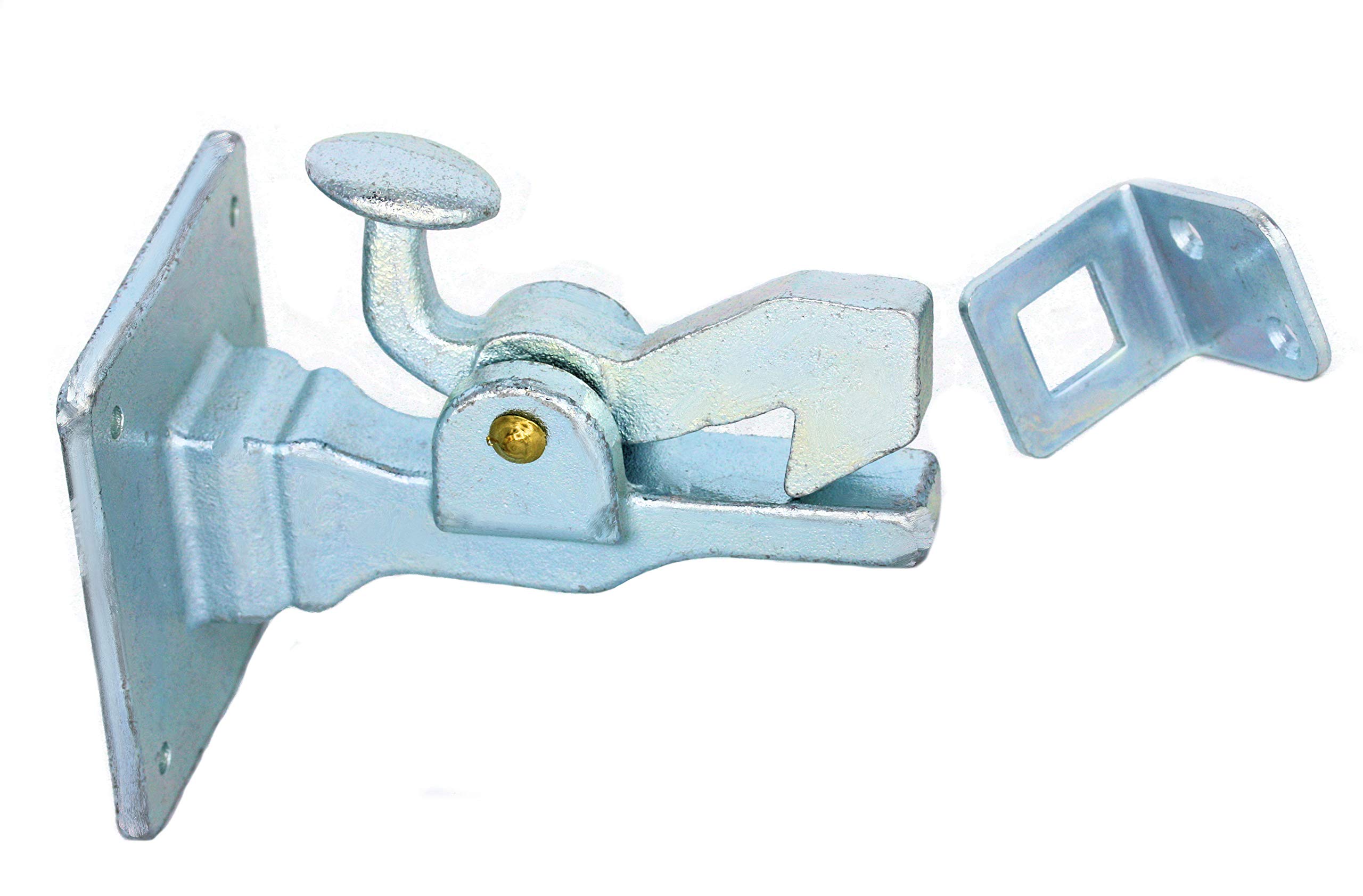 UHRIG Gate Brakes hot-dip Galvanized, Gate Hooks, Door Stoppers, Door Stops, Stops for Garden Door, Gate, etc. (Brake with Wall Plate)