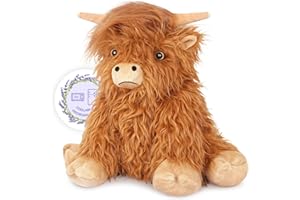 SuzziPals Highland Cow Stuffed Animals, Microwavable Stuffed Animals Heating Pad for Cramps & Pain, Lavender Scented Highland