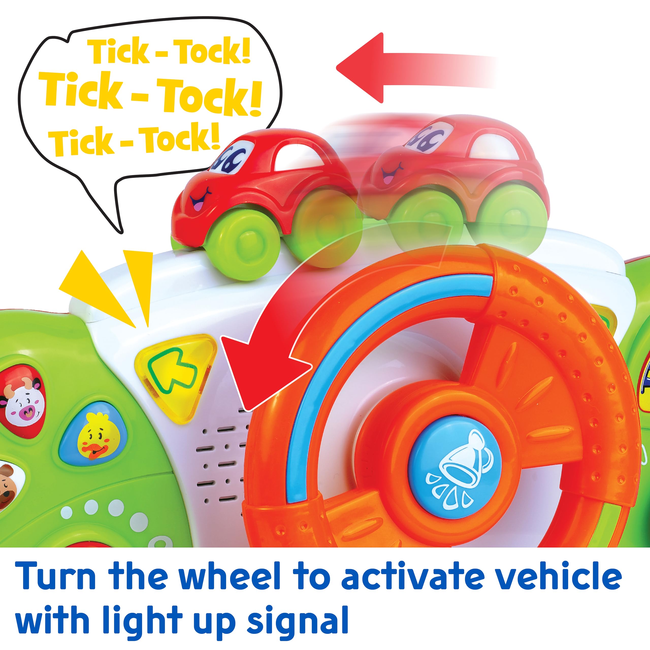 HAP-P-KID My First Baby Stroller Toy, Toddler Steering Driving Wheel, Car Seat Educational Learning Driver Toys, Pretend Drive Dashboard, Infant Baby Preschool Gift 6 7 8 9 10 11 12 Month 1 Year Old