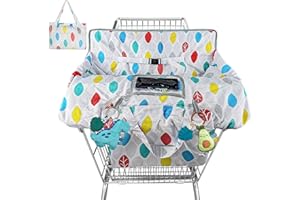 WRUZBXCN Shopping Cart Cover for Baby High Chair Cover Grocery Cart Cover for Baby Girl Boy Toddler Colorful Leaves Portable Shopping Cart Cover with Safety Harness