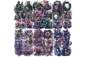 MIYOULUNA 120pcs Magic Scrapbook Stickers Pack,Vintage & Aesthetic Stickers for Scrapbooking, Waterproof Journaling Supplies, with Sticker Organizer