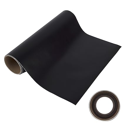 VINYL SELBSTKLEBEFOLIE SCHWARZ MATT 30.5 cm x 2.4 m Rolle Vinyl mit EXTRA STARKEM KERN für OPTIMALE Schnitthaftigkeit - geeig