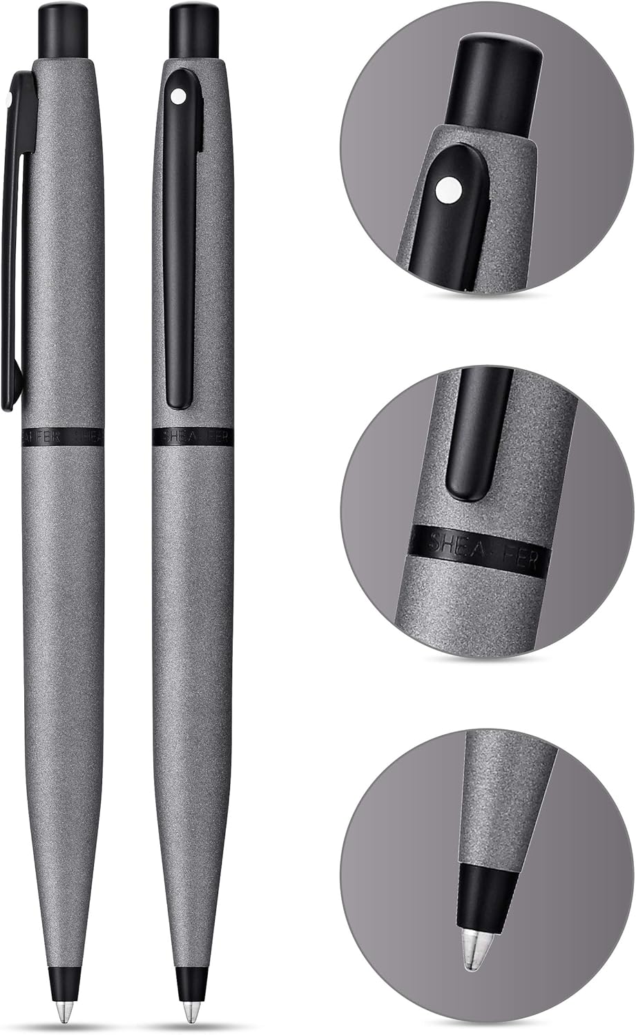 Sheaffer® VFM Matte Gun Metal Gray Ballpoint Pen, E2942451, black - Image 3