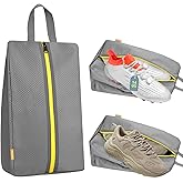 SelfTek Smell Proof Shoe Bags for Travel - Odor-Absorbing Cleat Bags for Sports, Water-Resistant Travel Shoe Organizer with Active Carbon Fabric, Lightweight Shoe Storage for Gym, G-olf, Cleats