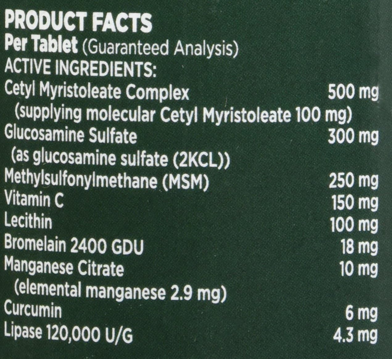 myristin hip and joint formula