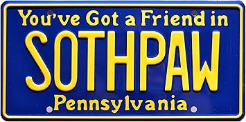 Amazon Com Celebrity Machines Rocky Iv Sothpaw Metal Stamped License Plate Automotive