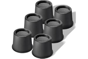 MCXYEM Bed Riser/Furniture Lift Bed/Bed risers/Furniture Lifter/Table risers/Frame Risers Create Under Bed Storage Heavy Duty for Furniture Height Adjustment Round Black (6 Pack, 4 Inch)