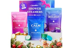 SeasonBliss Shower Steamers 18 Pack Set, Shower Bombs with 6 Charming Scents, Shower Tablets with Natural Ingredients,Self-Care & Relaxation Presents for Women and Men