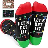 Zmart Christmas Socks for Boys Girls - Christmas Cookies Gift Gingerbread Light Kids Socks