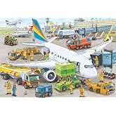 Ravensburger Busy Airport - Engaging 35 Piece Jigsaw Puzzle for Kids - Unique, Perfectly Fitting Pieces - Anti-Glare Surface - Ideal for Skill Development - MESH Accredited