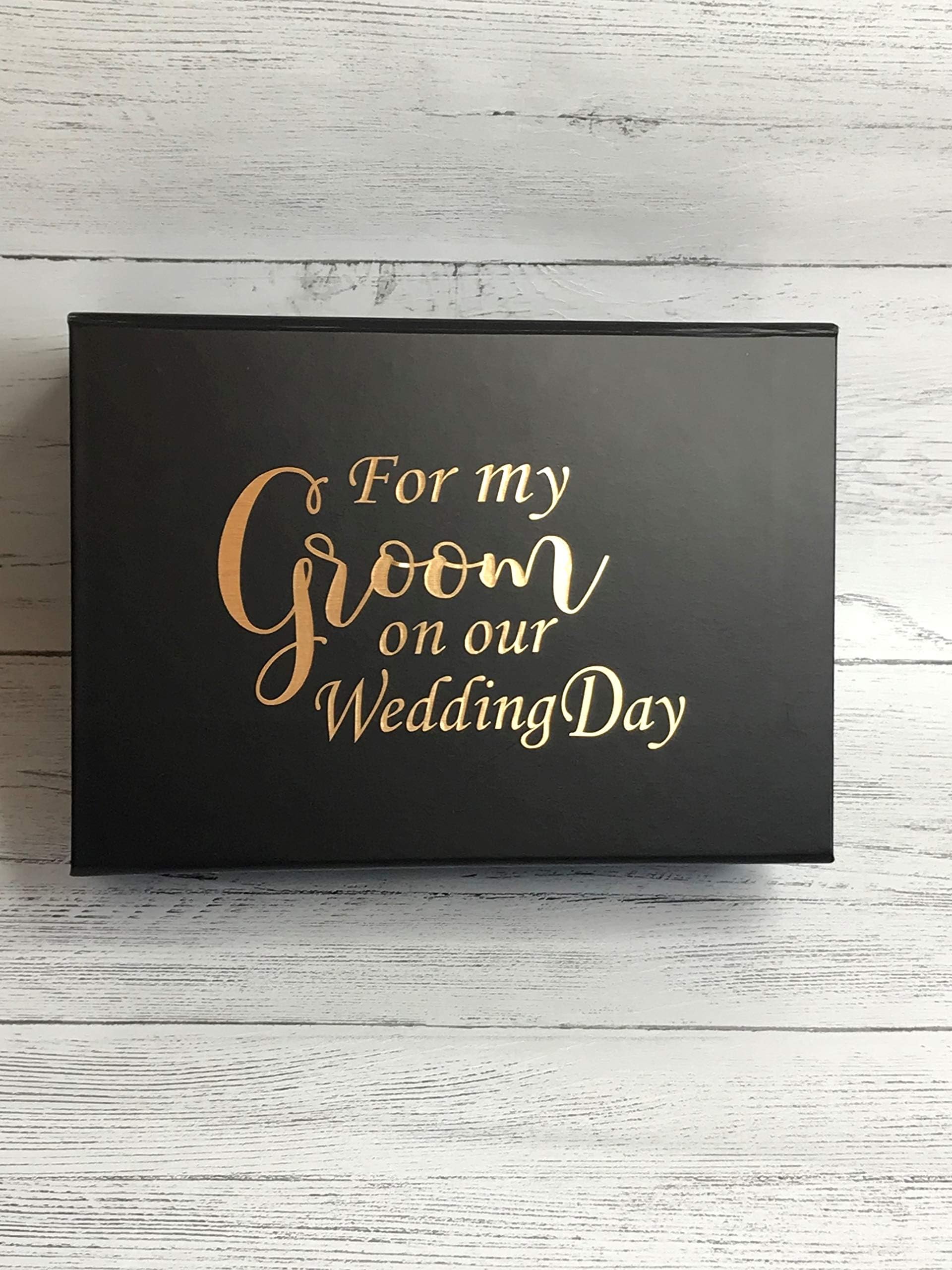 Trixxi Groom box, Groom gift box, Husband to be gift, For my groom, Gift for my groom, Wedding Keepsake, Memory box (White Lettering)