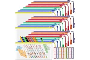 YOPCDJ 24 Pack Mesh Zipper Pouch Bags Small, Zipper Pencil Pouches, 9.3 x 4.7 in Clear Pencil Pouch Bulk, Pencil Bags with Zipper for Travel Storage